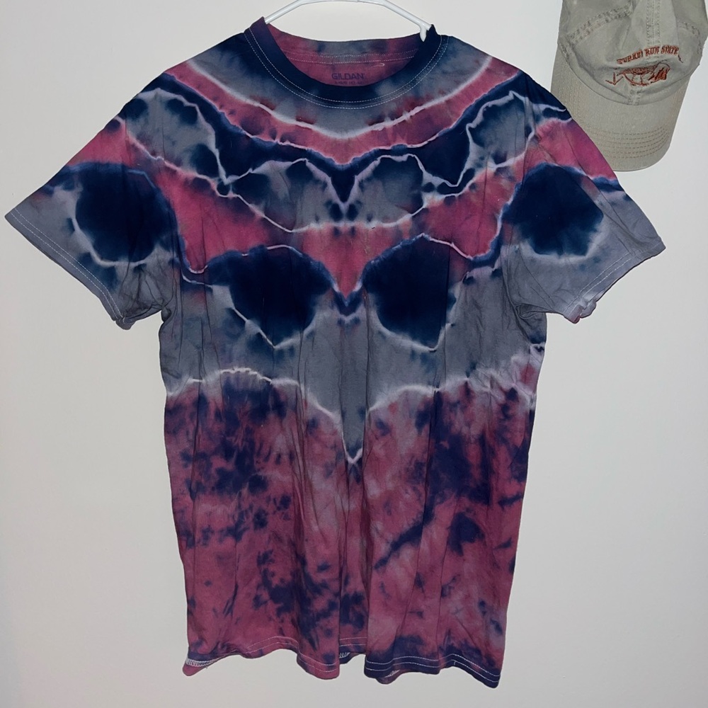 Tie-Dye T-Shirt in Pink and Blue